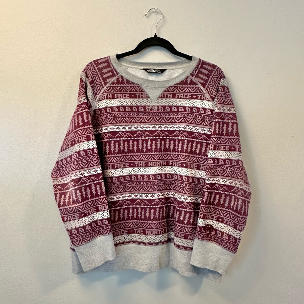 North Face Christmas Crewneck French Terry Sweater - XL
